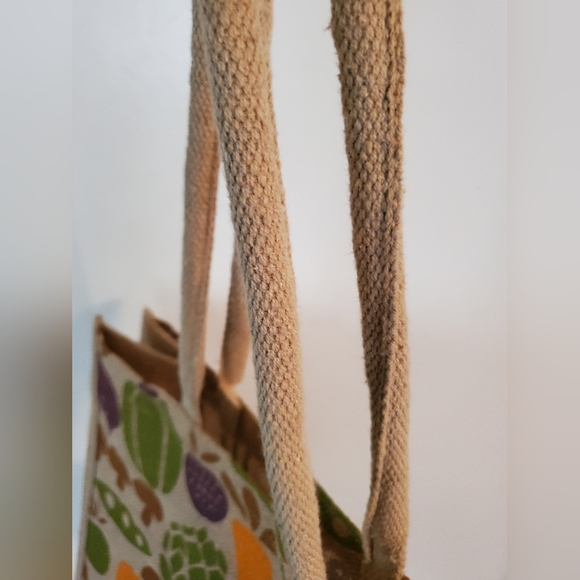 2 large Trader Joe's brown canvas, jute grocery tote reuseable bags - Picture 12 of 12